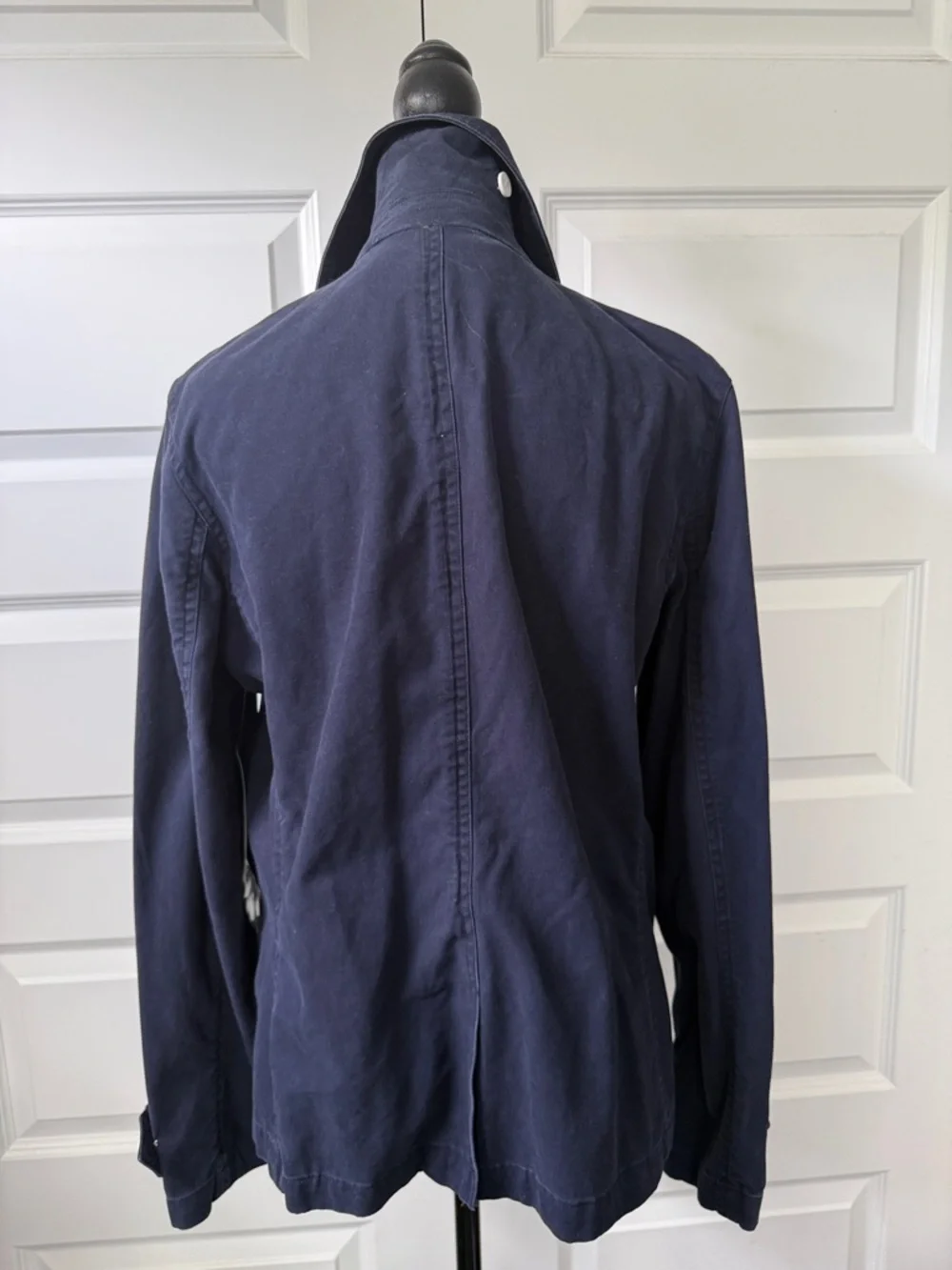 J. Crew Navy Double-Breasted Peacoat with White Buttons - Picture 3 of 7